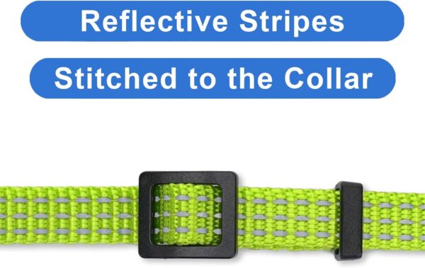 Pawtitas Reflective Cat Collar with Safety Buckle and Removable Bell Cat Collar Kitten Collar Green Cat Collar - Image 4