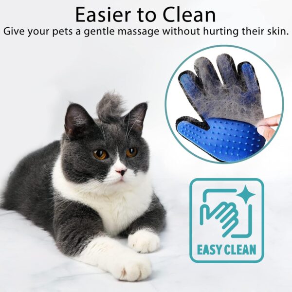 Cat Grooming Glove Brush,Self-Cleaning Slicker Pet Brush for Short and Long Haired Pets,Dog Bath Brush for Shedding and Grooming,Removes Loose Hair and Tangles,Promote Circulation - Image 4