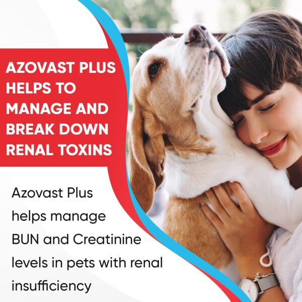 Azovast Plus Kidney Health Supplement for Dogs & Cats, 240ct - NO Refrigeration Required - Help Support Kidney Function & Manage Renal Toxins - Renal Care Supplement Capsule(U.S.A) (240 Caps) - Image 7