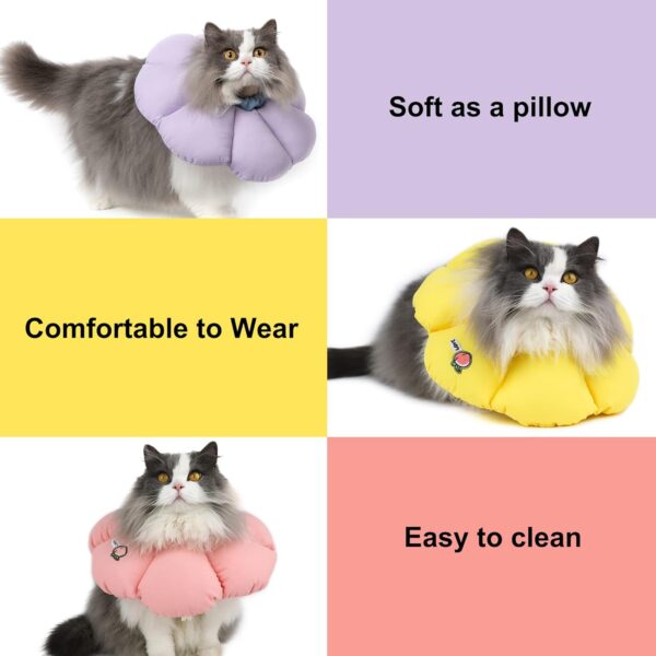 HiDREAM Cat Cone Collar,Cute Waterproof Elizabethan e Collar for Cats,Anti-Bite Lick Wound Healing Safety Cat Recovery Collar,All-Season Style - Image 7