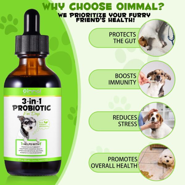 3-in-1 Probiotics for Dogs, Cat Probiotic, Probiotics for Digestive Health Support, Dog Digestive Enzymes & Pure Prebiotic, Supplement for Gut Health & Beneficial Bacteria, Puppy Probiotic - Image 4