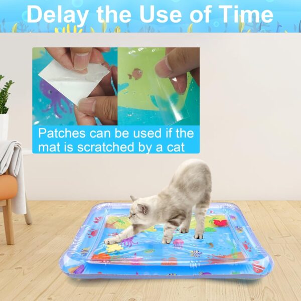 BABORUI Upgraded Water Sensory Playmat for Cats, Cat Water Toys for Bored Indoor Cats, Rectangle Innovative Water Sensor Mat for Cats for Endless Self Play - Image 3