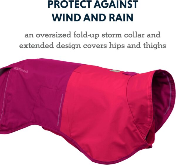 Ruffwear, Sun Shower Dog Raincoat, All-Weather Jacket, Waterproof, Windproof & Lightweight, Hibiscus Pink, X-Small - Image 3