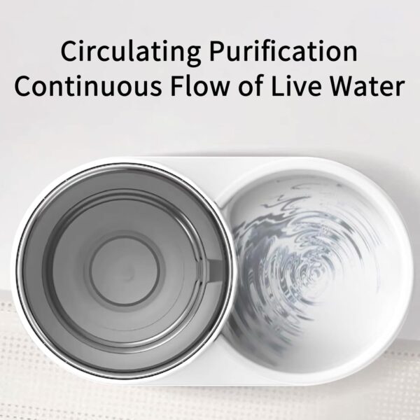 RIZZARI Automatic 3L Pet Waterer, Gravity Water Dispenser, 100% BPA-Free, Large Capacity Water Feeder for Cats and Small and Medium-Sized Dogs (3L,without Filter) - Image 5