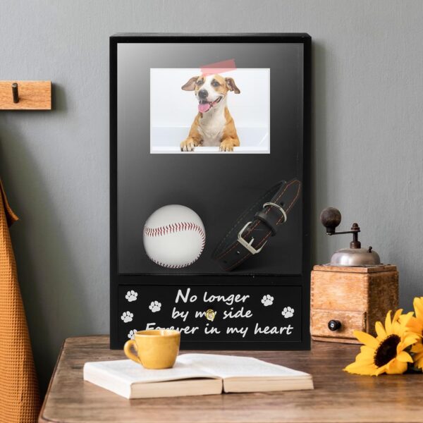 Pet Memorial Shadow Box 13.98 x 8.86 Inches Wood Memorial Picture Frame for Pets, Dog Memorial Gifts, Pet Memorial Picture Frame, Pet Memorial Box for Loss of Dogs Cats - Image 6