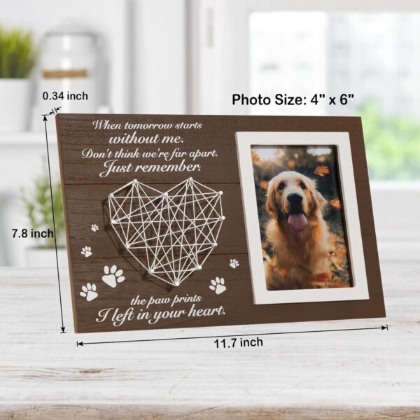 Pet Memorial Gifts, Pet Loss Memorial Frame Leave Paw Prints on our Hearts, Paw Prints Sympathy Frame Gift for Loss of Dog and Cat (#02 Paw Prints Photo Frame) - Image 5