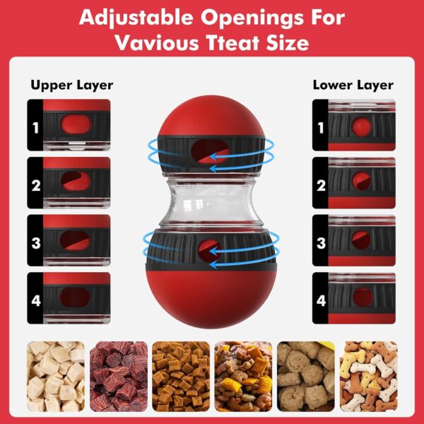 Dog Toy Treat Dispenser - Irregular Rolling Design, Bite-Resistant, Unleash Fun & Treats