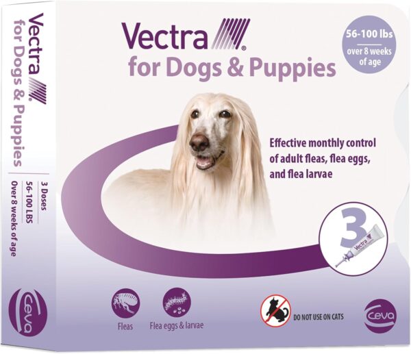 Vectra® for Dogs & Puppies Flea Treatment & Prevention for Large Dogs (56-100 lbs.) 3-month supply