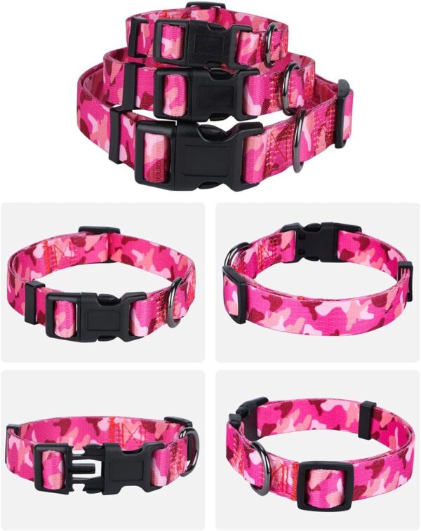 Rhea Rose Dog Collar Special Design Personalized soft collars Pink Camo Large - Image 5