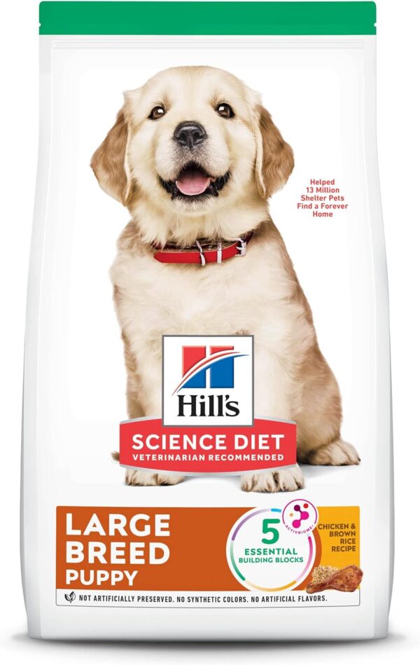 Hill's Science Diet Puppy, Large Breed Puppy Premium Nutrition, Dry Dog Food, Chicken & Brown Rice, 27.5 lb Bag