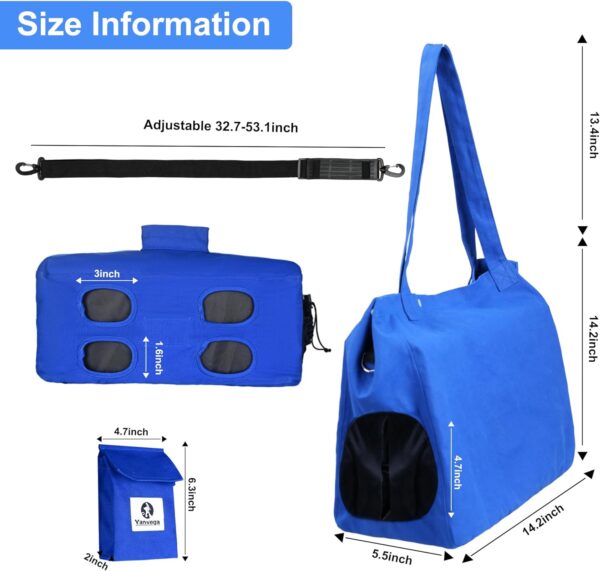 Cat Bag For Nail Trimming Pet Supplies， Color Blue Size M Cat Carrier Soft Backpack Hand Free Dog Travel Sling， Cat Grooming Holder With Adjustable Harness Storage Pocket Suitable For 5-11 lbs - Image 3