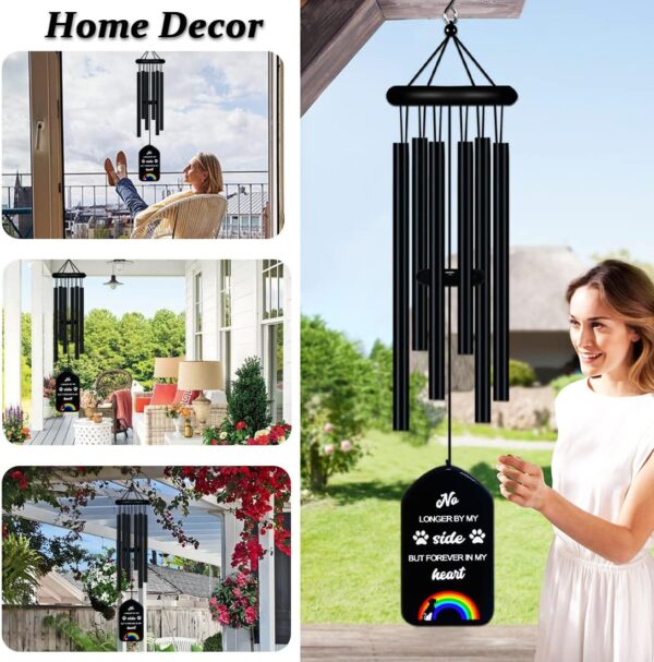 Pet Memorial Wind Chimes,Dog Memorial Gifts for Loss of Dog Sympathy Gift,Rainbow Bridge Pet Loss Gifts,Pet Remembrance Gift in Memory Dog Passing Away,Bereavement Windchime for Loss of Cat Memorial - Image 7