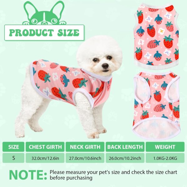 25 Pcs Dog Shirts Printed Puppy Clothes Breathable Cartoon T Shirt for Dog Soft Puppy Clothing Lovely Pet Shirts Outfits for Pet Dogs Cats Summer Party Holiday, 25 Styles (Size: S) - Image 2