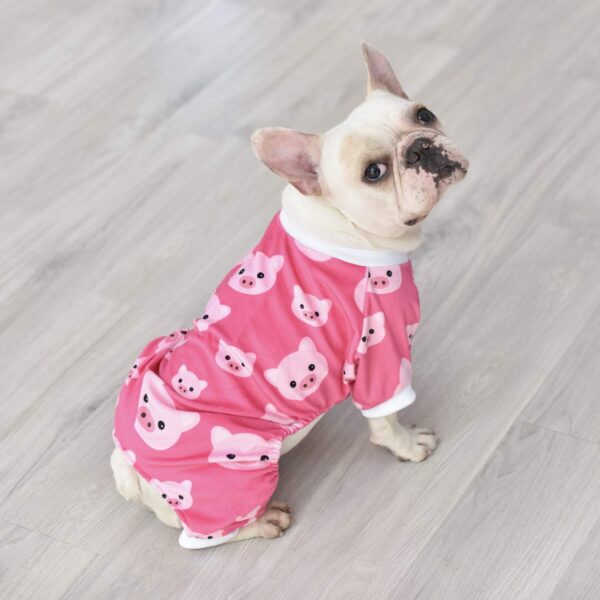 CuteBone Pink Pig Dog Pajamas Cute Cat Clothes Small Pet Pjs Onesie P46S - Image 8