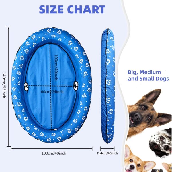 New Dog Floats for Pool Dog Pool Float with Dog Raft Cooling Dog Mat for Large Medium Dogs Puncture Proof Indoor Outdoor Use - Image 7