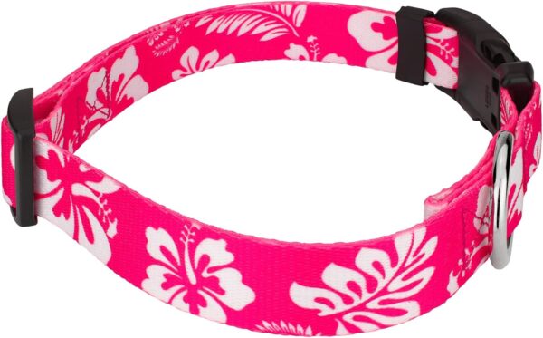 Country Brook Petz - Deluxe Dog Collar - Made of Premium Polyester for Durability, Comfort & Style - Vibrant Summer Breeze Collection, Pink Hawaiian, Small - Image 6