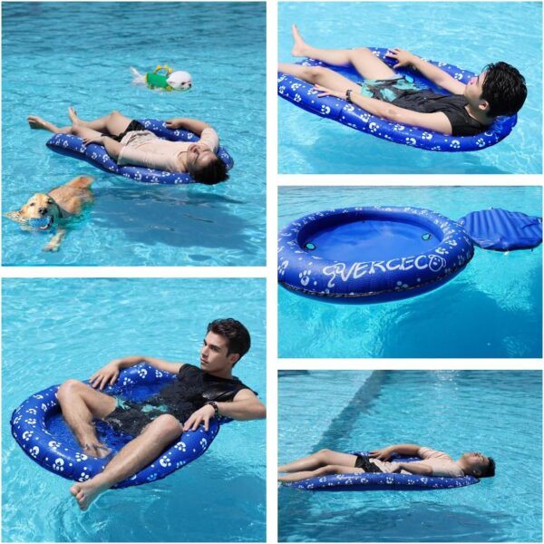 New Dog Floats for Pool Dog Pool Float with Dog Raft Cooling Dog Mat for Large Medium Dogs Puncture Proof Indoor Outdoor Use - Image 3