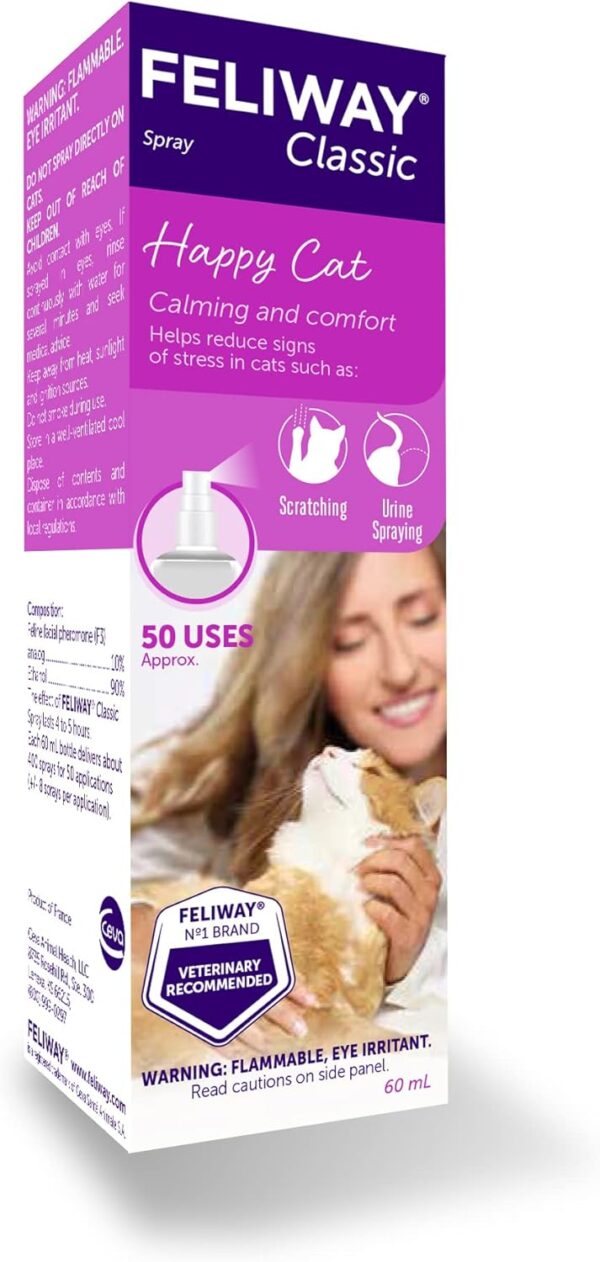 FELIWAY Classic Cat Calming Pheromone Spray (60 mL) - Image 4