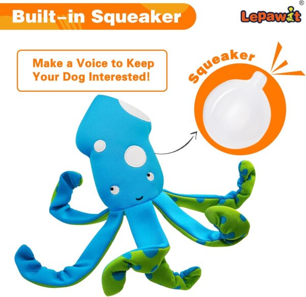 Squeaky Dog Toys, Floating Dog Toys for Indoor or Outward Play, Squid Interactive Dog Gifts for Small and Medium Dogs - Image 2