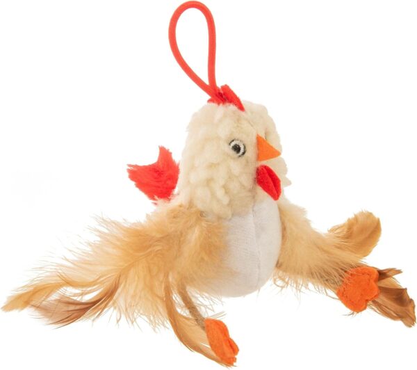 Petlinks HappyNip Flying Chicken Electronic Sound Launcher Cat Toy, Contains Silvervine & Catnip, Battery Powered - Beige, One Size - Image 4