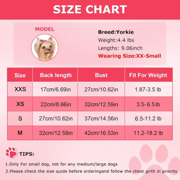 Fleece Dog Hoodie Clothes Dog Sweaters for Small Dogs, Winter Cute Warm Leopard Puppy Chihuahua Sweater, Pet Doggie Sweatshirt for Chihuahua Yorkie Teacup, Cat Apparel (plaid red, X-Small) - Image 6