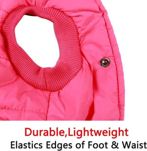 Vecomfy Fleece Lining Extra Warm Dog Hoodie in Winter,Small Dog Jacket Puppy Coats with Hooded Pink S - Image 7