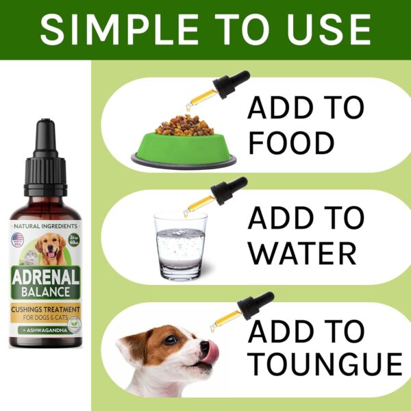 Аdrеnаl Balance for Dogs and Cats - Cushings Treatment for Pets, Аdrеnаl Support w/Ashwagandha, Licorice Root, Rhodiola Rosea – Best Cushings Treatment for Dogs - 2oz Harmony Herbal Drops - Image 4