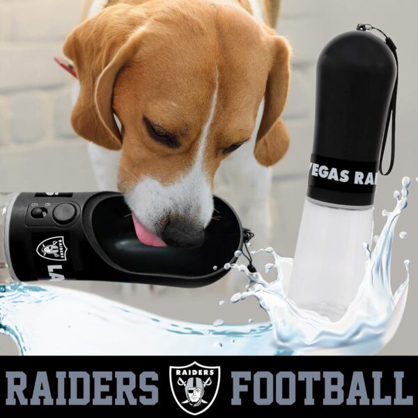 Pets First Dog Water Bottle. NFL LAS Vegas Raiders PET Water Bottle. Best Cat Water Bottle. Water Fountain Dispenser for Dogs & Cats. - Image 8