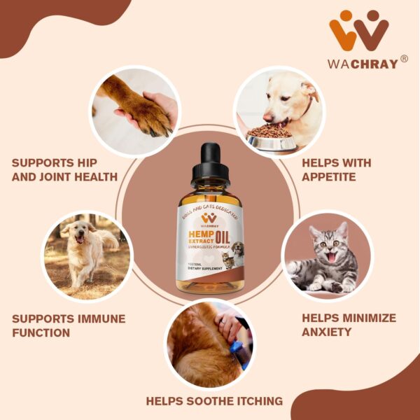 (3-Pack) Hemp Oil for Dogs Cats -Calming Drops Dog Relaxants - Help Pets Anxiety Stress Hip & Joint Pain Relief Arthritis - Organic Pet Hemp Treats - Image 3