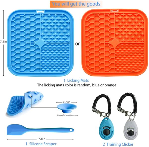 Dog Training Clicker Kit, Pet Training Clickers and Food-Grade Licking Mats, Cultivate Good Habits and Clean Your Pet's Mouth - Image 2