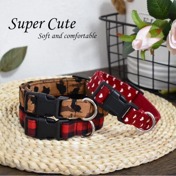 Dog Collar, Cute Cotton Dog Collars Adjustable Soft Girl Dog Collars for Small Medium Large Dogs - Image 7