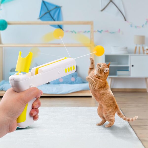 Juome Interactive Cat Toy Ball Launcher, Cat Feather Toy Shooter, Cat Ball Toys Shooting, Cat Toys for Bored Indoor Cats - Image 5