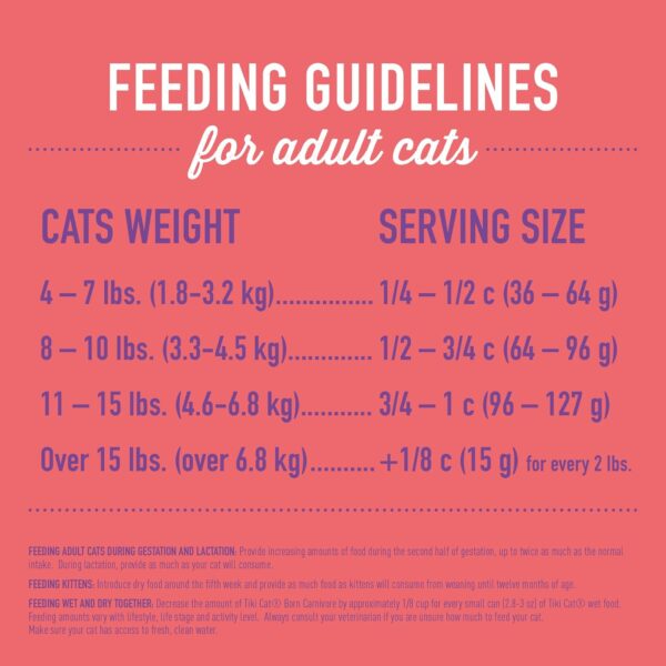 Tiki Cat Born Carnivore High Protein, Chicken, Herring & Salmon Meal, Grain-Free Baked Kibble to Maximize Nutrients, Dry Cat Food, 2.8 lbs. Bag - Image 9