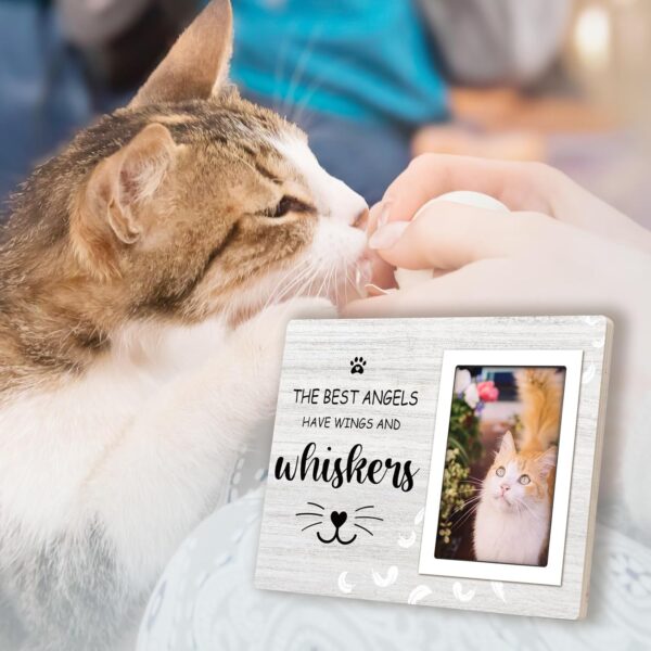 Cat Memorial Gifts for Loss of Cat, Cat Memorial Picture Frame, Cat Loss Sympathy Gift for Women, Family, Pet Memorial Gifts Cat, Loss of Cat Memroai Frame for 4x6 Photo - Image 2