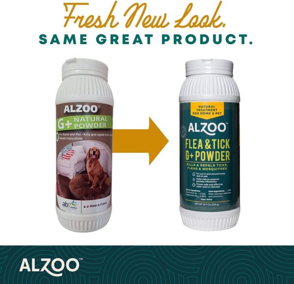 Flea and Tick G + Powder, Helps Eliminate & Repels Ticks, Fleas & Mosquitos, for in and Around Home Use, 100% Plant-Based Active Ingredients, 8 Oz. - Image 2