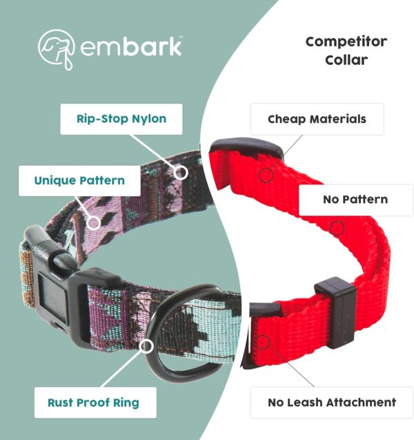 Embark Urban Dog Collar – Dog Collar Stylish & Durable Nylon Dog Collar for Large Dogs, Small Dogs & Medium Dogs.Comfortable Pet Collar Strong Buckles for Any Size Breed |Puppy Collars| - Image 7