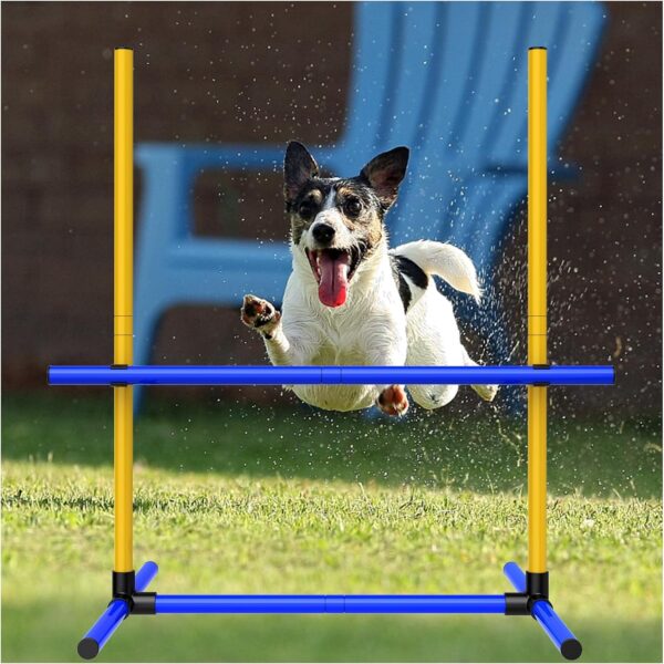 MAICOBI Dog Jump Hurdles Training Equipment,Indoor or Ourdoor,Dog Agility Training Equipment,Jump Obstacle Course for Dogs Outdoor, Playground Equipment,Carrying Bag (1 Set)