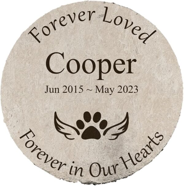 Custom Dog Memorial Gifts for Loss of Dog - Dog Memorial Stone - Pet Memorial Gifts - Pet Loss Gifts - Pet Memorial Stone - Cemetery Decorations for Grave