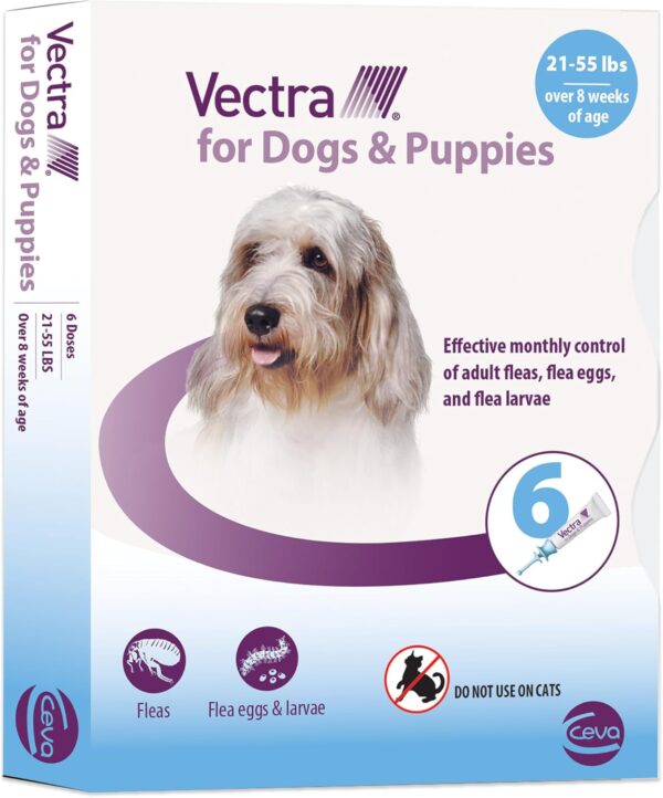 Vectra® for Dogs & Puppies Flea Treatment & Prevention for Medium Dogs (21-55 lbs.) 3-month supply