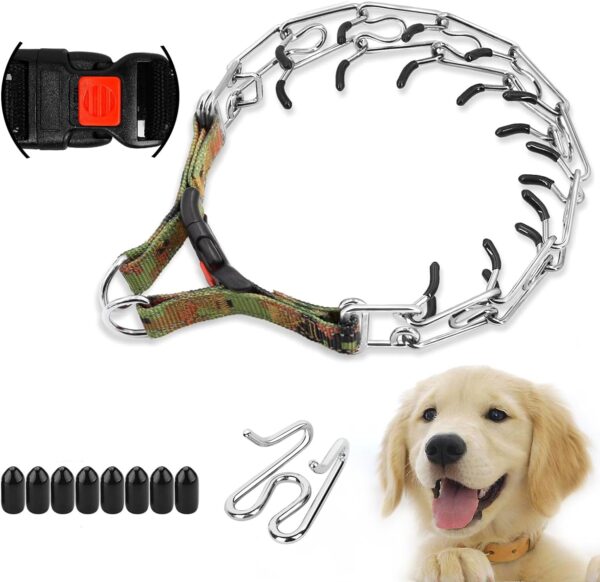 Supet Dog Training Collar, Adjustable Dog Training Collar with Buckle for Small Medium Large Dogs(Packed with One Extra Links)