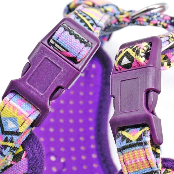 Forestpaw Adjustable Puppy Harness,Multi-Colored Stylish Dog Walking Vest Harness and Leash Set- Soft Mesh Padded No Pull Dog Harness for Small Dogs,Purple,Fits Chest 11-14" - Image 8