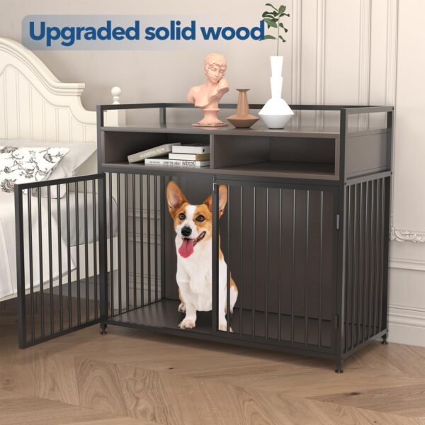 Dog Crate Furniture for Large Dogs 41" Furniture Style Heavy Duty Dog Kennel with Detachable Door and Anti-Chew Decorative End Table Wooden Dog Crate Pet House(41" Lx23.6 Wx37 H) - Image 4