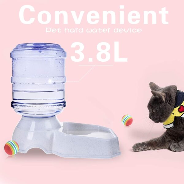 Pet Water Dispenser Station - 1 Gal Replenish Pet Waterer for Dog Cat Animal Automatic Gravity Water Drinking Fountain Bottle Bowl Dish Stand - Image 7