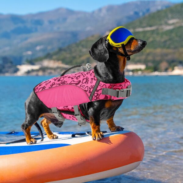 ALAGIRLS Ripstop Dog Life Jacket Pet Life Vest for Small Dogs, Reflective Life Jacket Dog Safety Vest with Superior Buoyancy for Boating Surfing Swimming Pool Beach, Pink S - Image 6