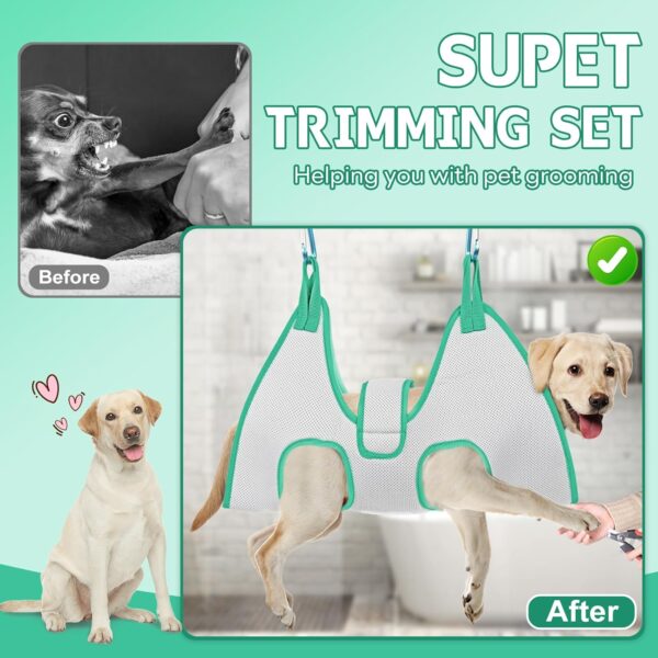 Supet Cat Grooming Hammock Harness for Cats Dogs, Relaxation Pet Restraint & Small Animal Leashes Sling Helper Nail Trimming Clipping - Image 3