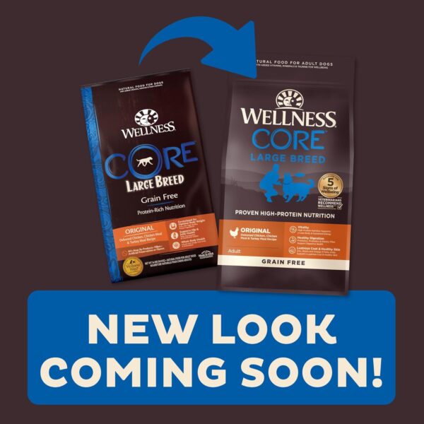 Wellness Natural Pet Food CORE Grain-Free High-Protein Large Breed Adult Dry Dog Food, Made in USA, With Glucosamine & Chondroitin to Support Joint Health (26-Pound Bag) - Image 3