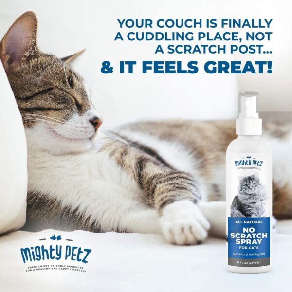 Mighty Petz Cat Deterrent Spray - Cat Indoor Repellent for Furniture, Plants, Couch Protector. Safe, Non-toxic Anti Scratch Spray Made with Natural Ingredients: Vanilla Cinnamon, 8 oz - Image 4