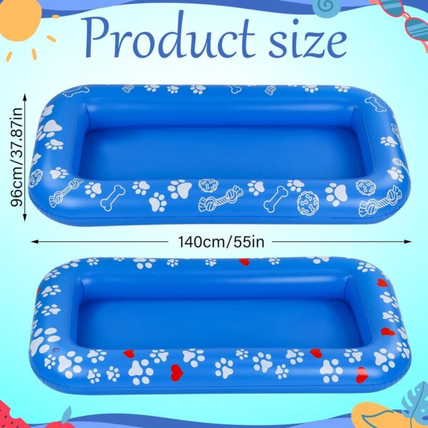 2 Pcs Inflatable Dog Floats for Pool Dog Pool Rafts Dog Boat for Large Dog Pet Swimming Floats Inflatable Floating Mat Pool Toy for Small Medium Dogs Puppies Cat Summer Swimming Pool - Image 2