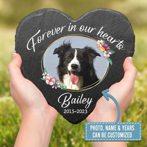 Pawfect House Forever in Our Hearts Personalized Dog Memorial Stone, Dog Memorial Gifts for Loss of Dog, Cat, Pet Memorial Gifts, Grave Decorations for Cemetery, Pet Loss Gifts, Garden Decor - Image 4