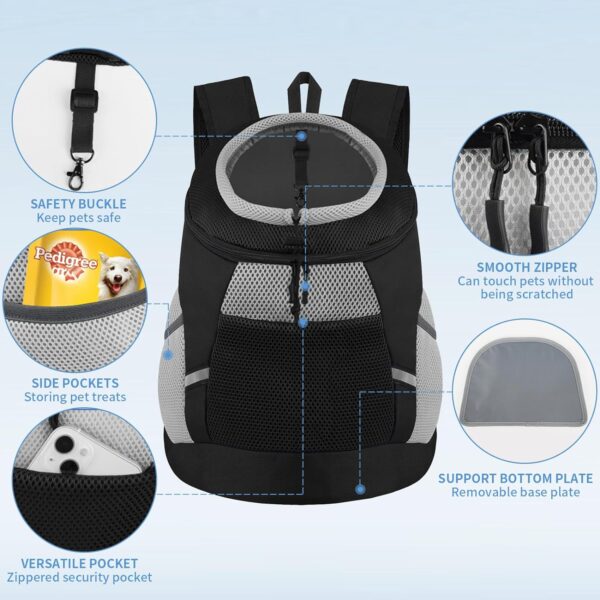 Dog carrier backpack dog carriers for small dogs Breathable head out Design with reflective safe Dog backpack carrier for Small Medium Dogs Cats - Image 4